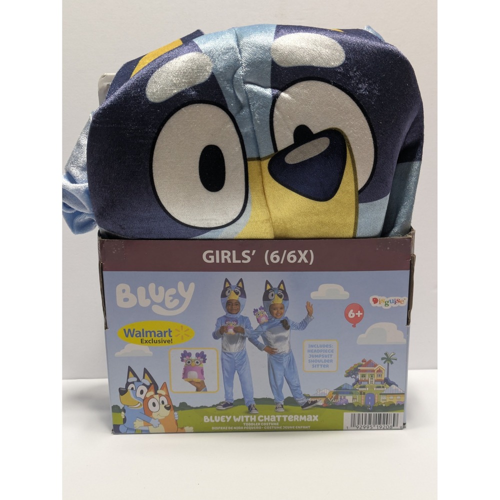 Disguise Girls Bluey With Chattermax Toddler Costume Jumpsuit Blue Size 6/6X